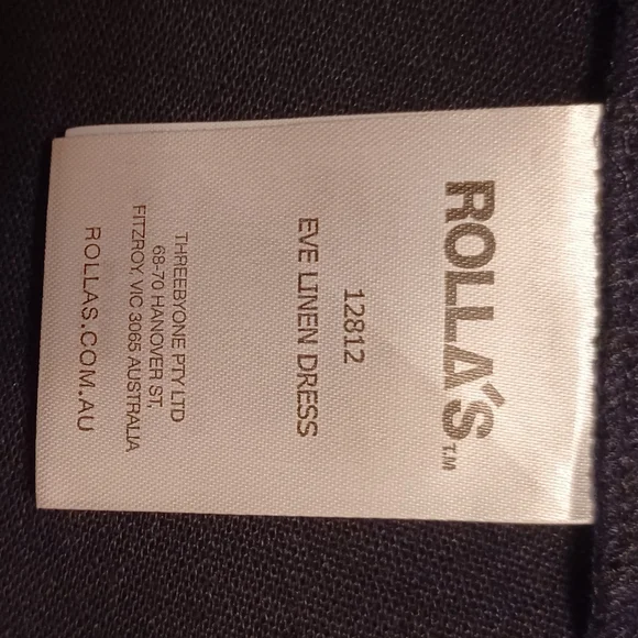 Rolla's Eve Linen dress black button front midi XS - Picture 8 of 10